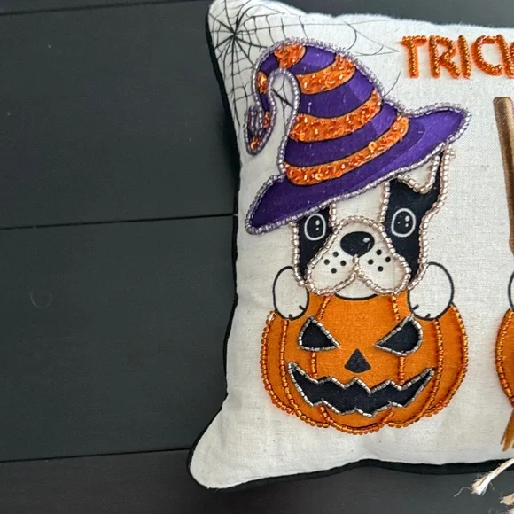 Halloween French BullDog 10x 14 Pillow! - Picture 2 of 8